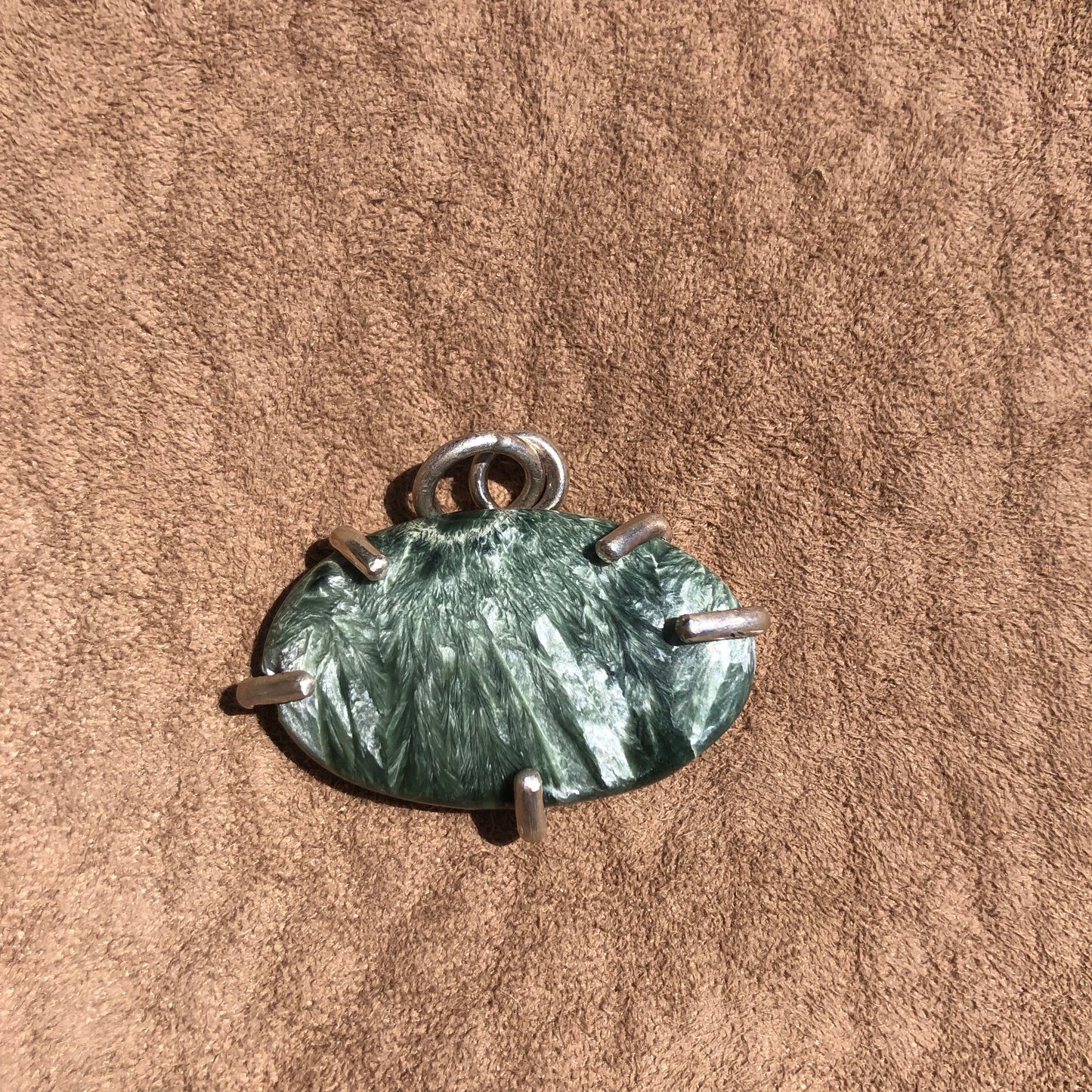 4th Chakra Prong Set Seraphinite