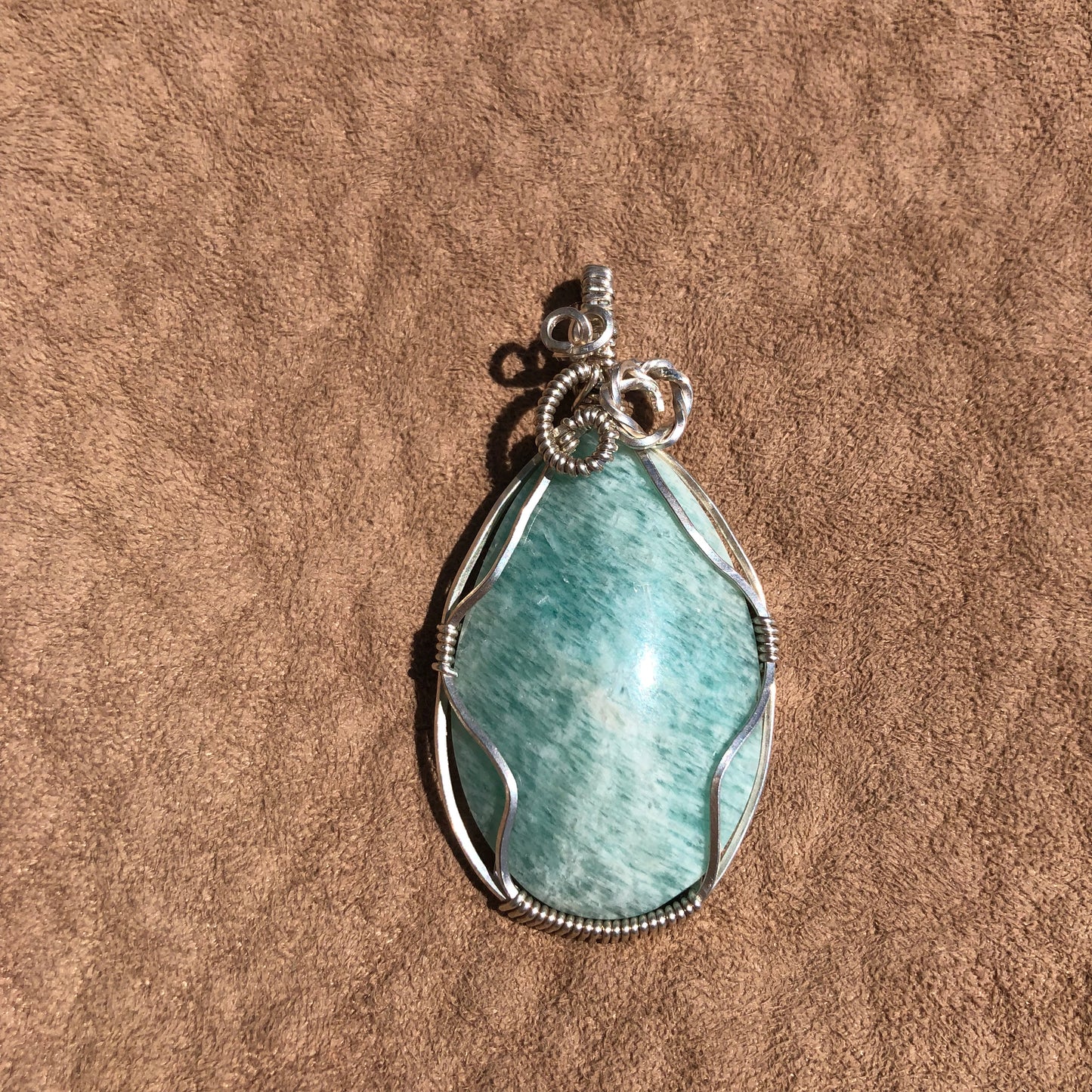 5th Chakra Wire Wrap Blue Adventurine