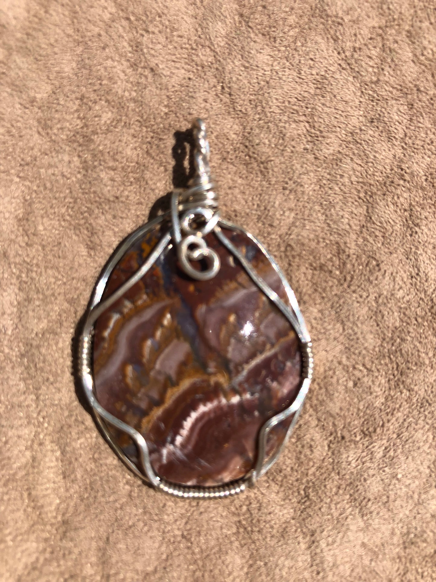 1rst Chakra Wire Wrap Picture Jasper