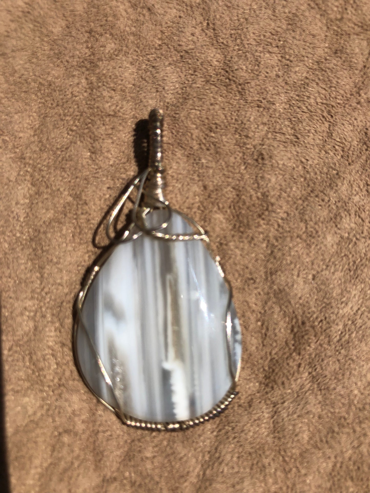 7th Chakra Wire Wrap Waterline Agate
