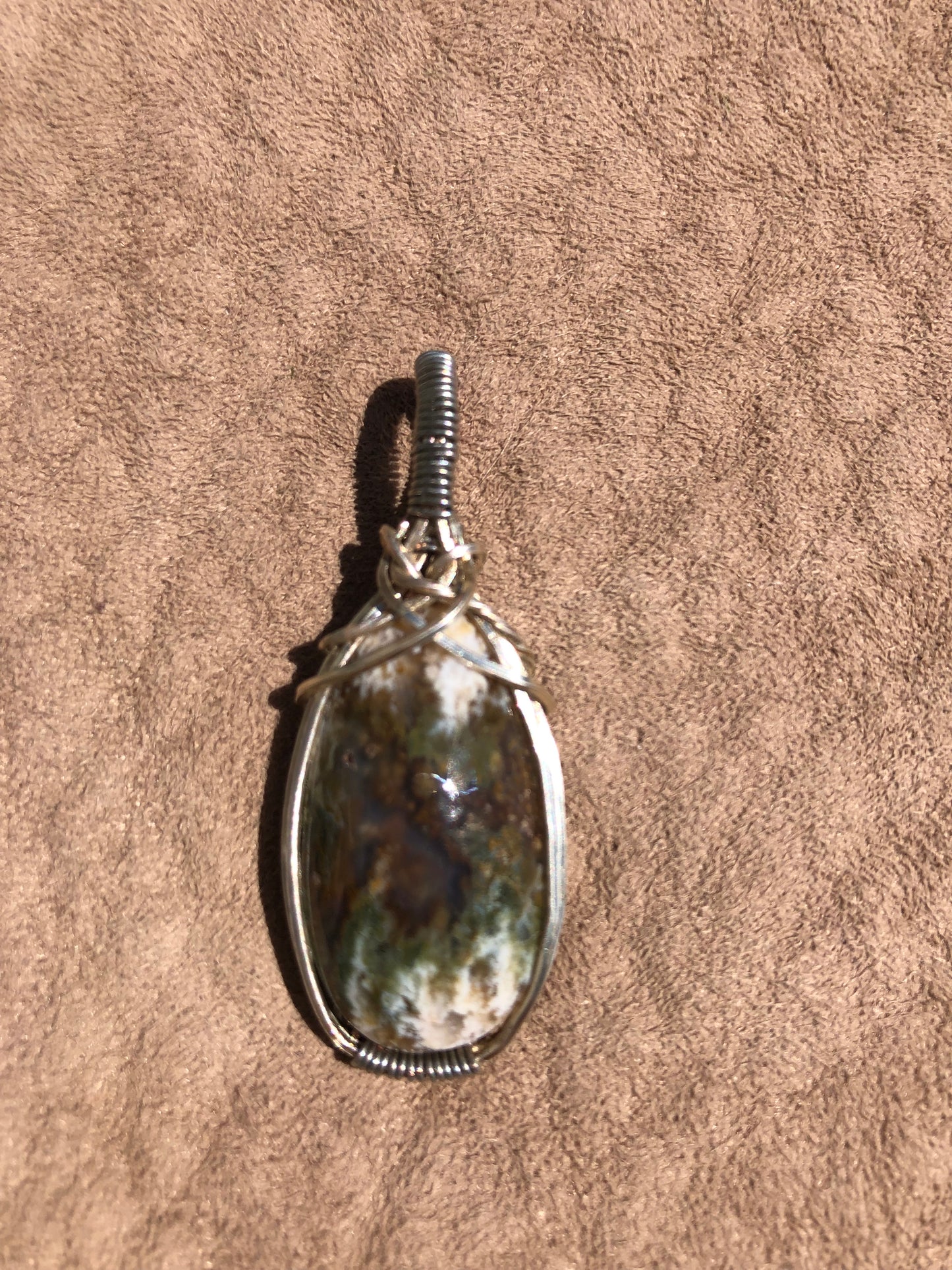 1rst Chakra Wire Wrap Linda Marie Plume Agate