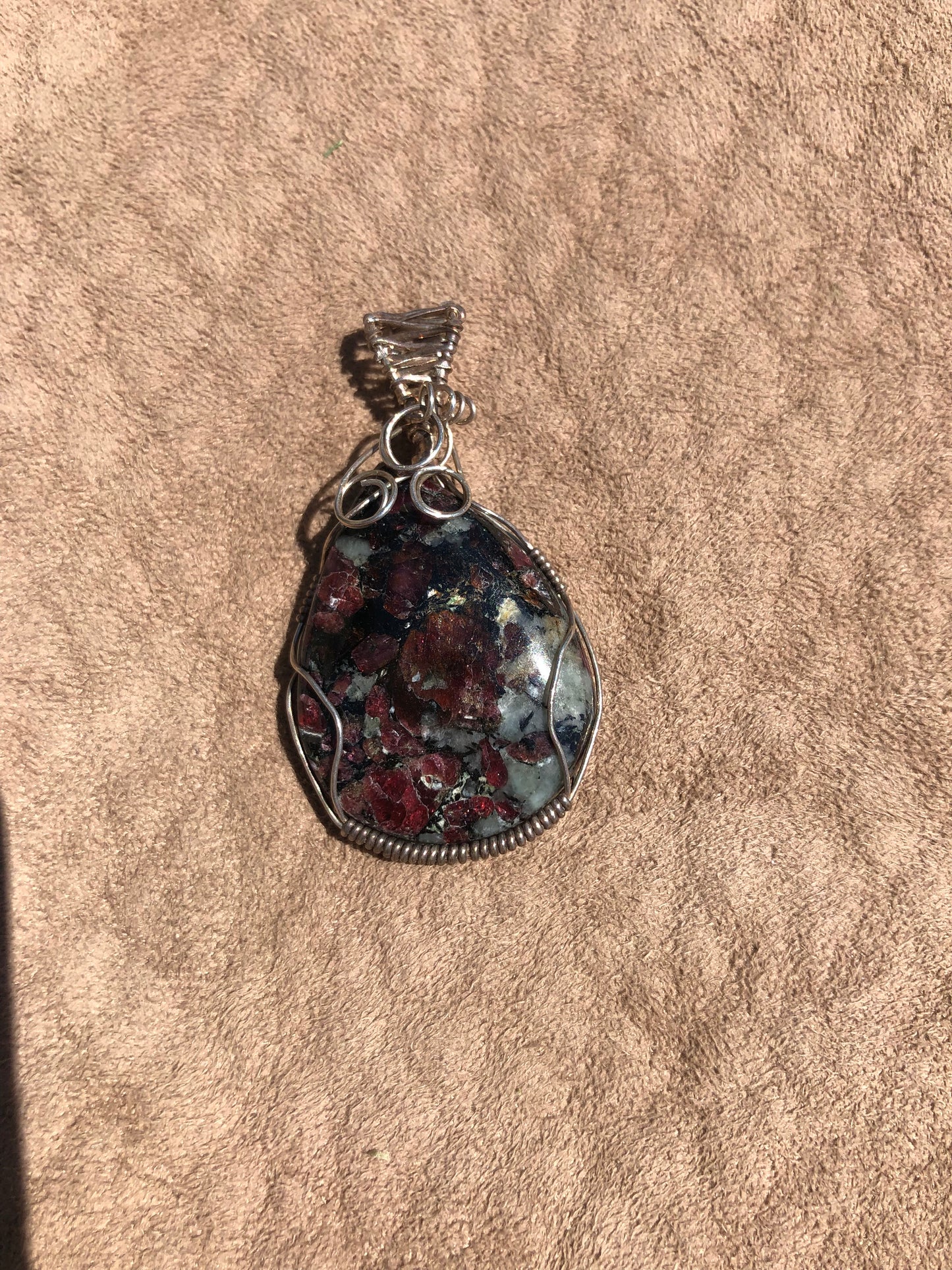 4th Chakra Wire Wrap Eudialyte