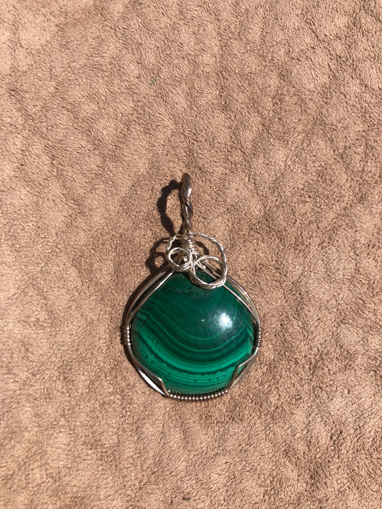 4th Chakra Wire Wrap Malachite