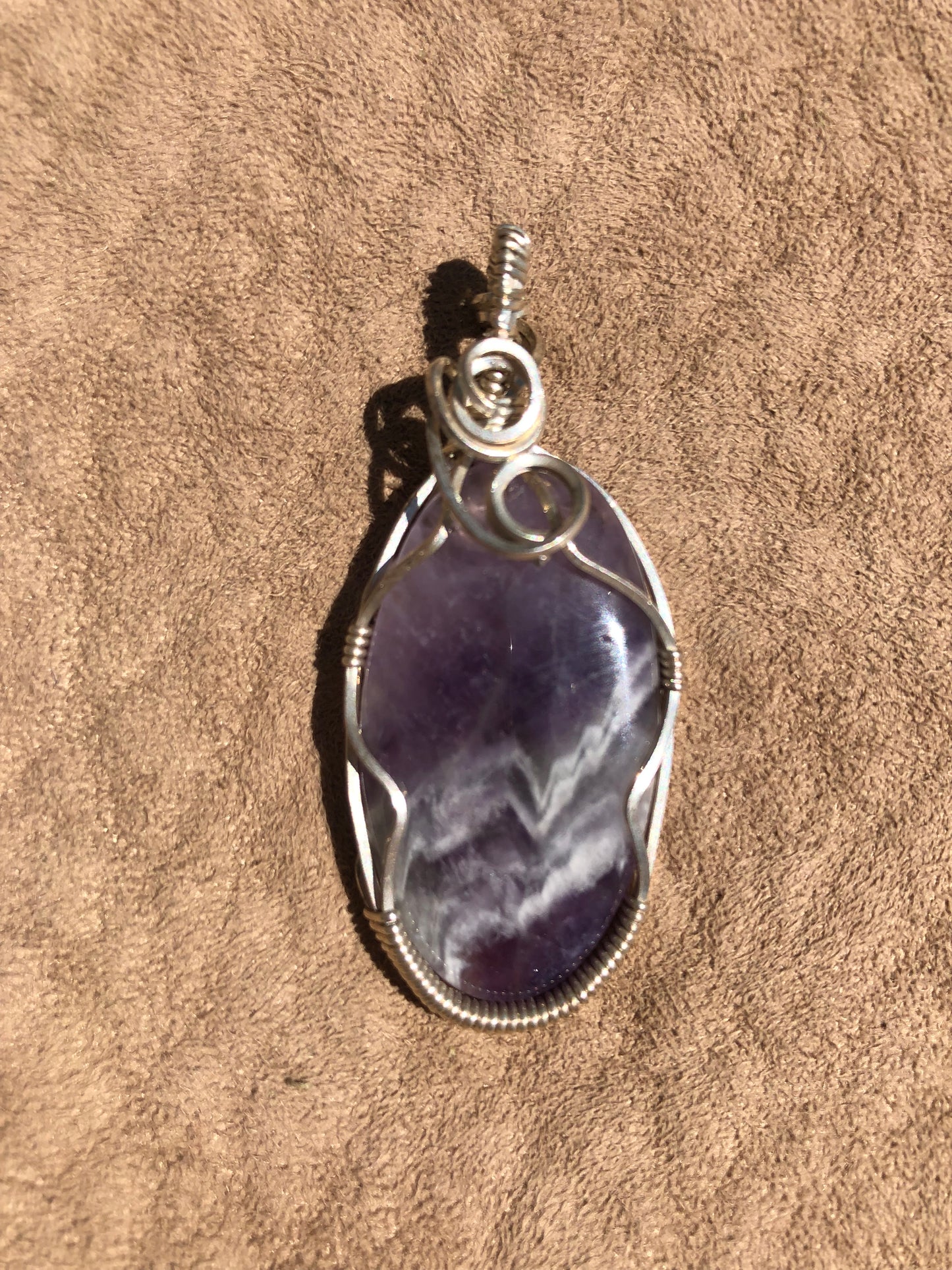 6th Chakra Wire Wrap Chevron Amethyst