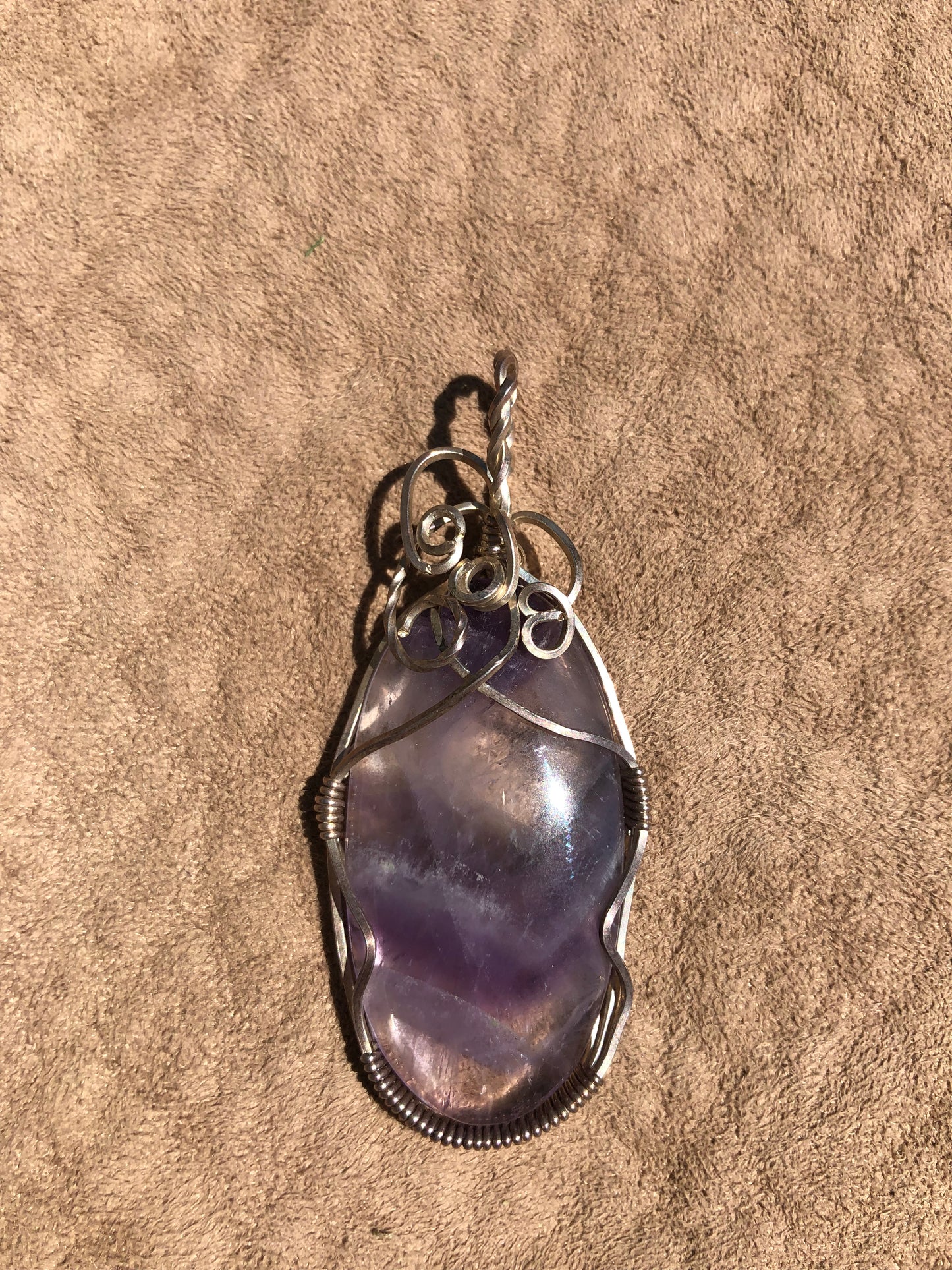 6th Chakra Wire Wrap Chevron Amethyst