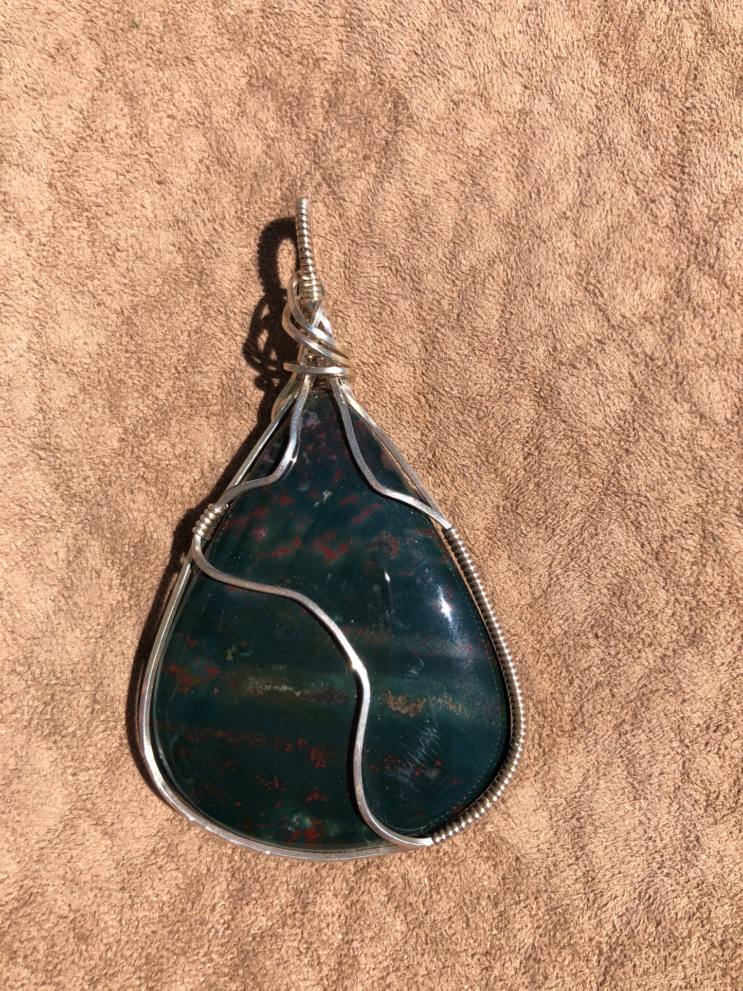 1rst Chakra Wire Wrap Bloodstone