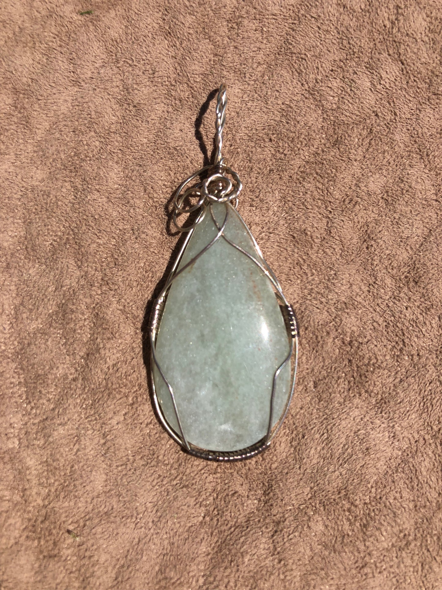 4th Chakra Wire Wrap green Adventurine