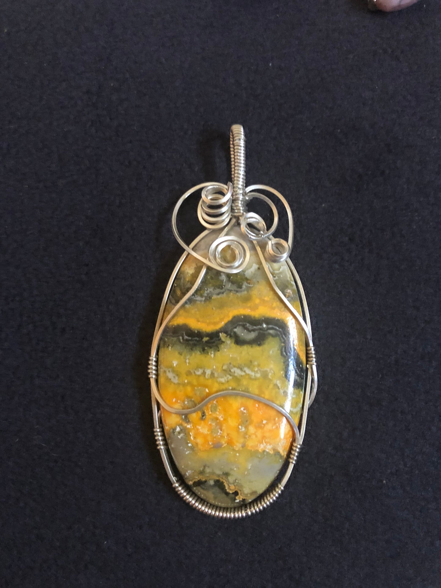 3rd Chakra Wire Wrap Bumblebee Jasper