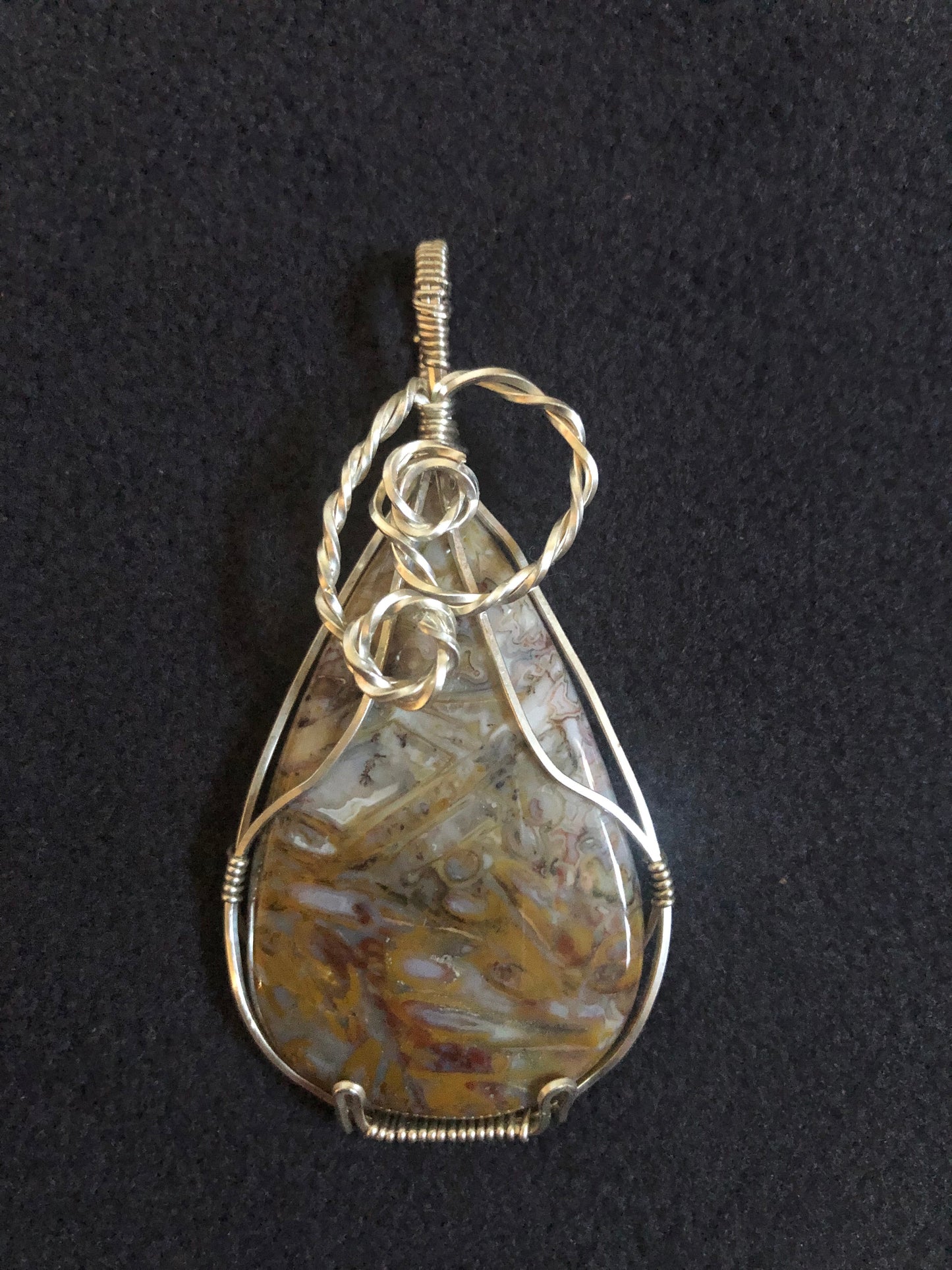 3rd Chakra Wire Wrap Palm Agate
