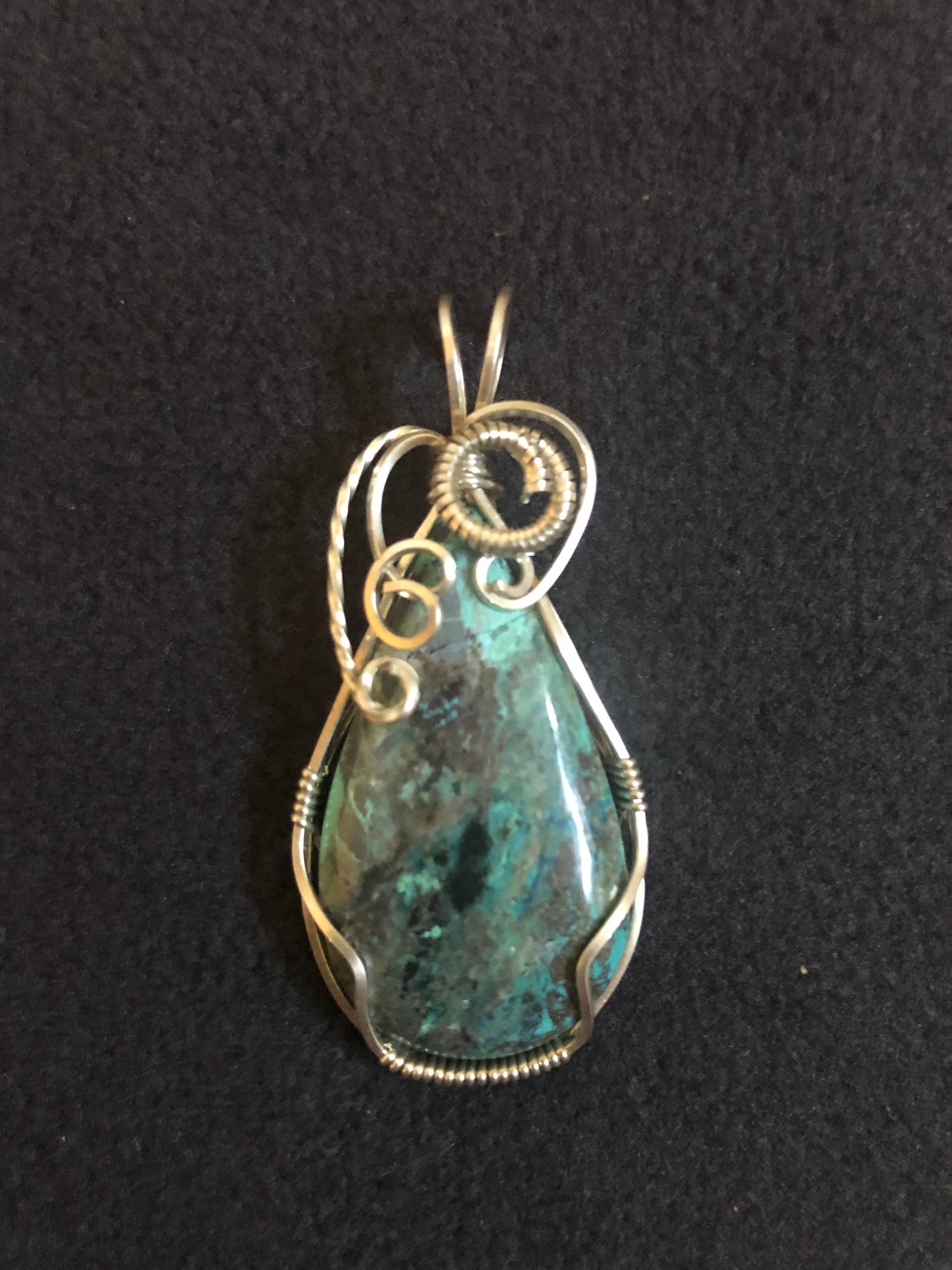 5th Chakra Wire Wrap Azurite