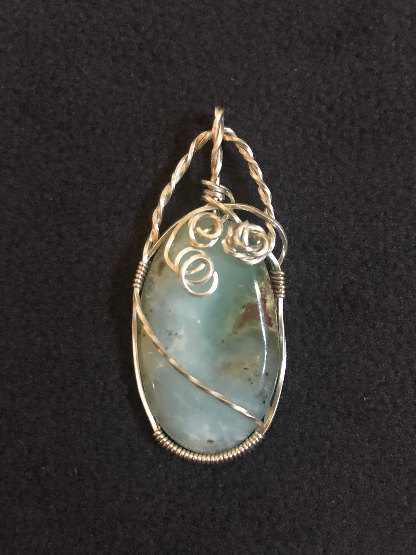 4th Chakra Wire Wrap Chrysoprase