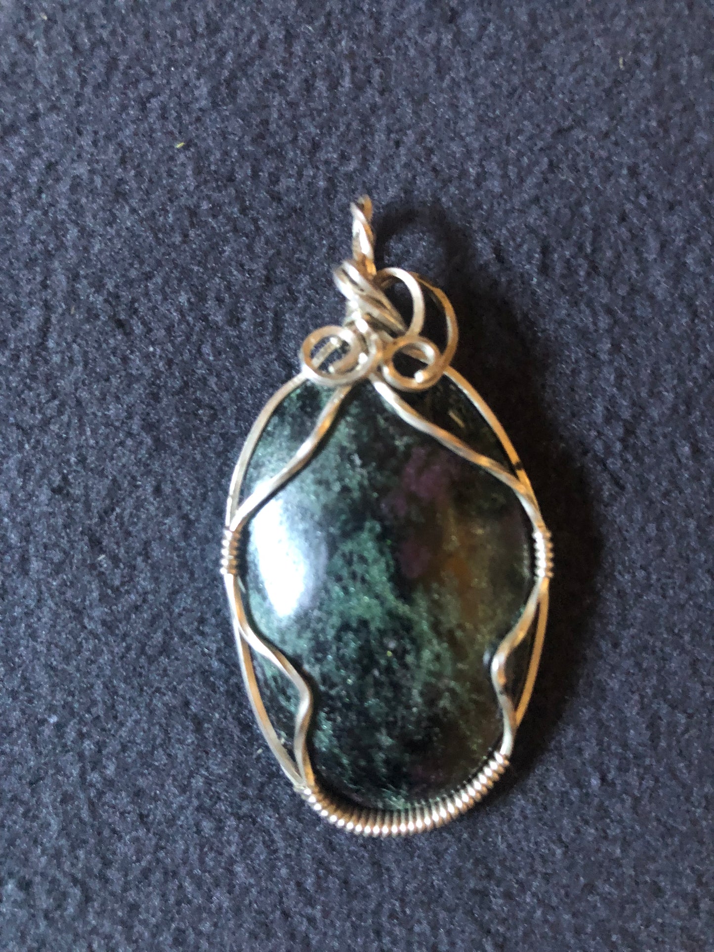 1rst Chakra Wire Wrap Ruby in Zoisite