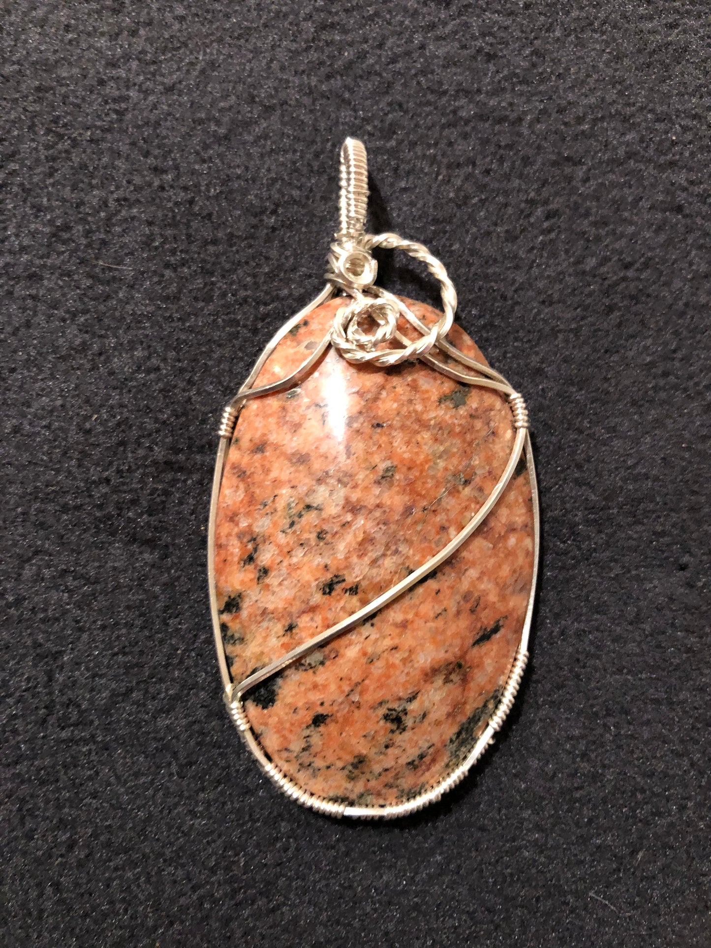 4th Chakra Wire Wrap Alberta Glacial Erratic