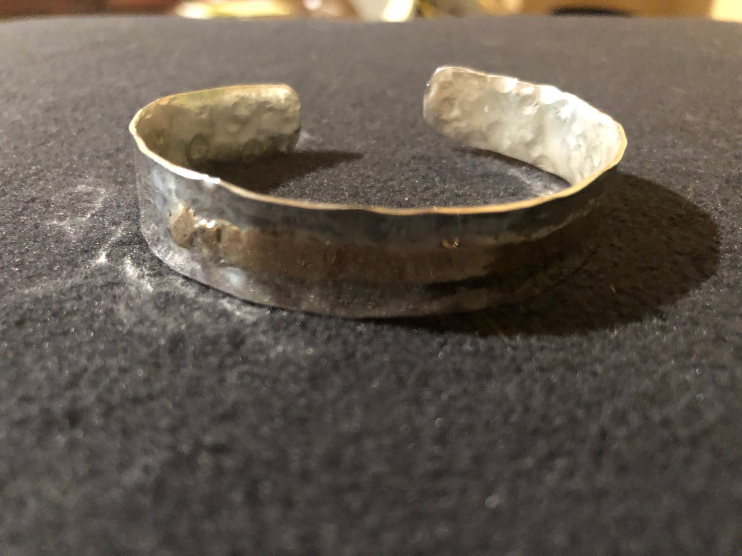 Cuff Bracelet .925 Silver with Gold