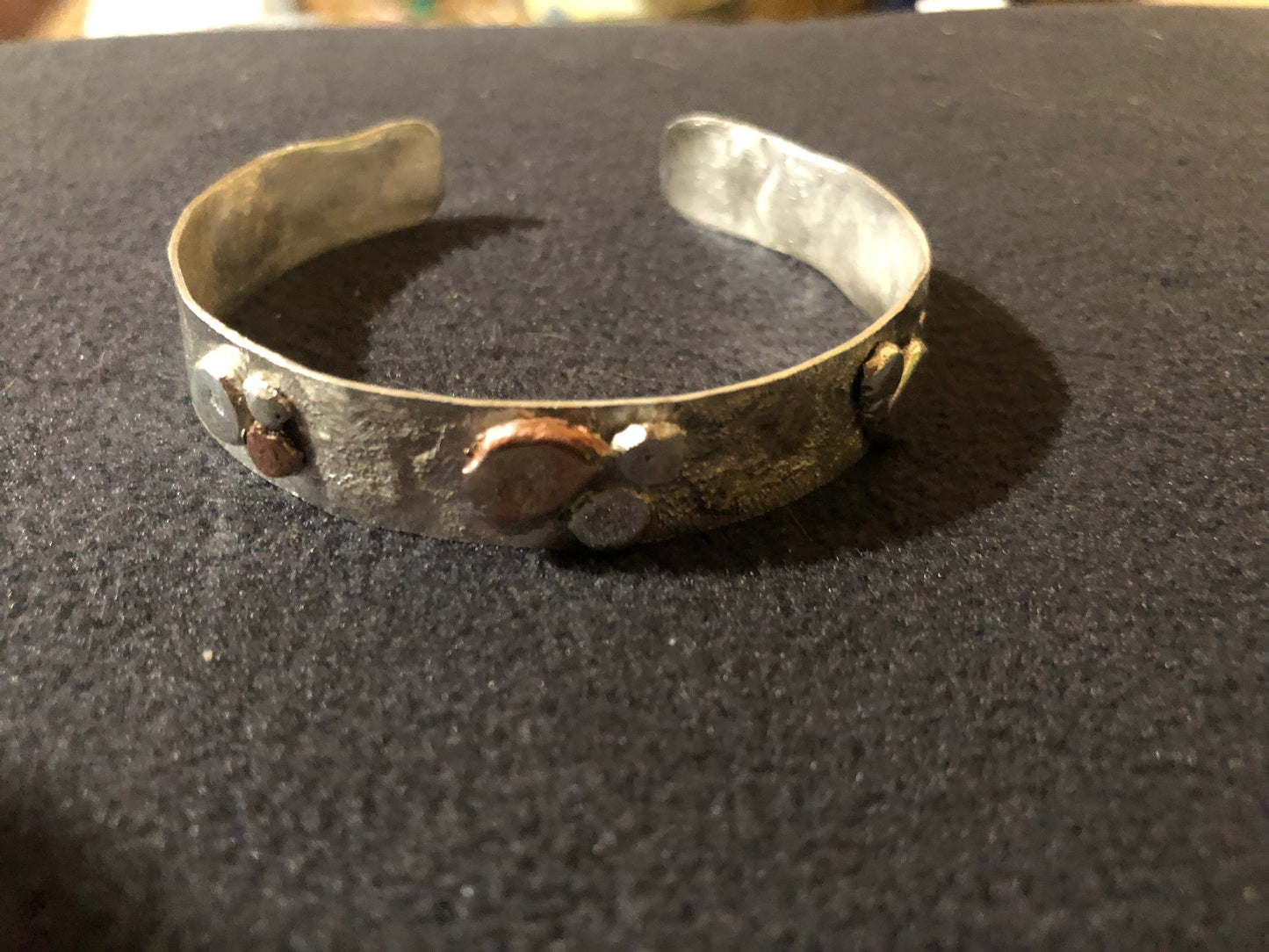 Cuff Bracelet .925 Silver with Silver and Copper