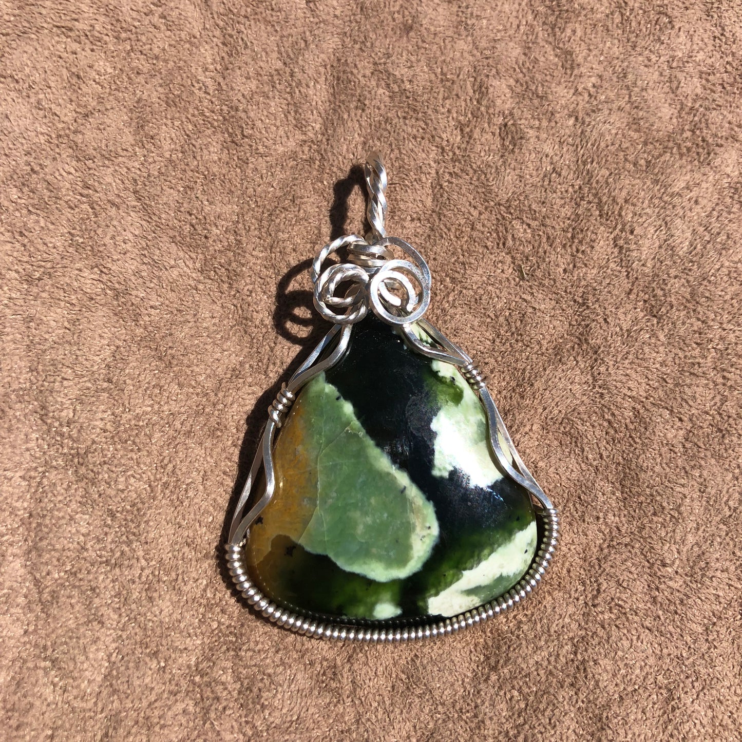 4th Chakra Wire Wrap Chromium Chalcedony